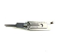 SS002R - Herramienta de selección y decodificador 2 en 1 para cerradura de puerta con ranura en S, decodificador Pro 2 en 1 y herramientas de púa, herramienta de apertura de bloqueo