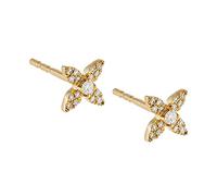 SS1 2PCS 925 Joyas finas de plata esterlina CZ Pencre Piercing Pendientes para mujeres Brincos Oorbellen Pendientes Regalos TL0419