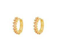 SS1 2pcs 925 Pendientes de plata esterlina Arcoiris de circón Huggies Pendientes de aro para mujeres Brincos Oorbellen Pendientes Accesorios de joyería TL0419