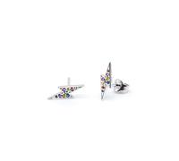 SS1 2PCS 925 STERLING SILVER RAYBOW PEENTOS DEL COCONO PARA MUJER PARAS DE MODA 2020 Pendientes de relámpagos de oro simples TL0419
