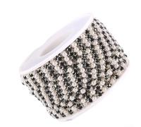 SS12 - Cadena de cristal con diamantes de imitación, 3 mm de ancho, 10 m de longitud, para coser o para manualidades, vestidos de novia y prendas, colorido (J)