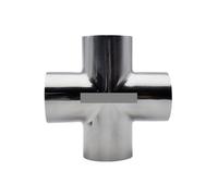SS304 4-Way Cross Splitter 102mm OD Butt Welding Fitting for Homebrew Beer Wine Liquor YZWRWRMKTB