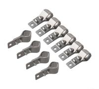SS304 - Abrazaderas ajustables de acero inoxidable para redes de parasol, se adapta a postes de 16 mm a 26 mm, 10 unidades
