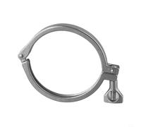 SS304 - Abrazaderas de triple abrazadera de acero inoxidable trébol de 1 54 pulgadas para conexión de virola en aplicaciones farmacéuticas e higiénicas (3.5 pulgadas)