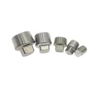 SS304 Acero inoxidable 304 1/4 "3/8" 1/2 "3/4" 1 "1-1/4 '1-1/2" BSP conector de tubería de rosca macho adaptador de conector de cabeza cuadrada(1-1/2")