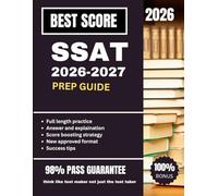SSAT 2026 -2027 PREP GUIDE: Unofficial Test Prep for Middle & Upper Level Private School Admissions - Includes Practice Questions, Vocabulary Drills, Math Review, Reading Strategies & Writing Samples