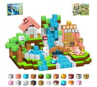 SSAWER Bloques magnéticos, 48 bloques de construcción magnéticos, imanes apilables para niños, bloques magnéticos de construcción STEM para niños y niñas a partir de 3 años, regalos de cumpleaños de