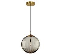 SSBHDM Lámpara colgante esférica de cristal ahumado, lámpara de techo de estilo industrial moderno, lámpara de techo empotrada, luminaria decorativa para isla de cocina, dormitorio y sala de estar.