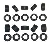 SSC - 10 neumáticos delanteros y 10 traseros tipo J para coches con ranura, neumáticos de 9 mm de ancho, neumáticos de repuesto compatibles con autos Indy Modern F1, neumáticos de repuesto para coches