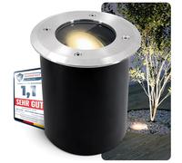 SSC-LUXon JUAVI Foco led orientable para empotrar en el suelo GU10, con resistencia IP67, con led GU10, 6 W, blanco cálido, 230 V, foco exterior transitable