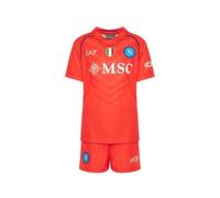 SSC NAPOLI Away - Juego de competición de portero Junior Away, EA7, producto oficial, naranja, escudo tricolor, uniforme para niños de 5 años
