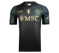 SSC NAPOLI Camiseta de competición, EA7, Escudo Tricolor, Tejido técnico Dry Touch, 2023/2024