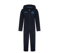 SSC NAPOLI Chándal de invierno para niño azul, EA7, producto oficial, sudadera con capucha, cierre de cremallera, logotipo SSCN estilizado, 5 años
