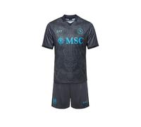 SSC NAPOLI Conjunto de competición Junior Third, EA7 Producto Oficial, Camiseta y pantalón Corto réplica fútbol niños 2024/2025-10 años