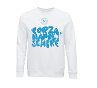 SSC NAPOLI Crewneck Suéter, Color Blanco, X-Large Unisex Adulto