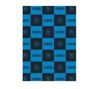 SSC NAPOLI hermet Manta Suave con Logotipo, Manta cálida para sofá y Cama, tamaño 150 x 210 cm, Suave al Tacto, Azul, Producto Oficial