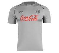 SSC NAPOLI Maglia Training Ea7 Camiseta, Plateado, X-Large Unisex Adulto