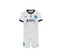 SSC NAPOLI Set de competición Infant Away, EA7, producto oficial, escudo tricolor, gráfico del Vesubio, uniforme para niño 2023/2024, 12 meses