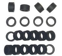 SSC Slot Cars Super Grip - Juego de neumáticos de repuesto para coche, accesorios grandes GT Slicks compatibles con Scalextric Gallardo trasero, F430 trasero, arranque trasero de coche, etc. 11 mm de