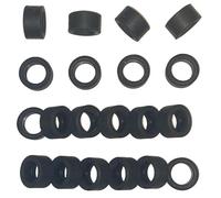 SSC Slot Cars Super Grip - Juego de neumáticos de repuesto para coche, SCX Rally Traseros, compatible con Scalextric Saloon Cars Ferrari GTO trasero, BMW M1 trasero, Lancia 037 trasero, etc. 11 mm de