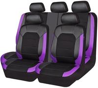 SSCOR Coche Cuero Fundas Asientos para N-issan Juke 2013-2016,Delanteros y Traseros Cubreasientos Protector,Impermeable Transpirable Protección Asiento,C/Purple