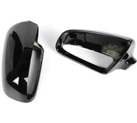 SSCOR Cubiertas Repuesto para Espejos Coche para Au-di A3 S3 8P 2005-2008 A4 S4 B6 B7 8E 8H A6 S6 C6 4F,Cubierta De Repuesto para Espejo Retrovisor Lateral Cubierta Decorativa,A-Bright Black