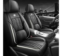 SSCOR Juego de Fundas de Asiento de Coche para Renault Captur -II/ 2019 2020 2021 2022 2023 2024+,5 Plazas Impermeable y Transpirable Protector para Asientos Delanteros y Traseros,F/Blackwhite