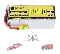 SSCYHT 25C Batería Lipo dron 22,2 V 7,4 V 11,1 V 14,8 V | 2S 3S 4S 6S Baterías de Litio 10Ah 16Ah Baterías repuesto para modelo avión, cochecito eléctrico con carcasa PVC
