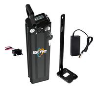 SSCYHT ,36v12.5ah,2Pins, Batería de Litio 36 V 10 Ah, 12,5 Ah, 13 Ah, 15 Ah y 20 Ah Paquete de batería Recargable para Bicicleta eléctrica Plegable o Kit de Motor de Scooter, Incluye Cargador y asa