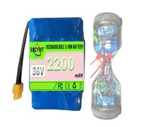 SSCYHT 36v2200mah, Batería de Hoverboard 10S1P de 36 V y 2,2 Ah. Batería de Litio Recargable de Repuesto 10S2P de 36 V y 4,4 Ah, 2200 mAh/4400 mAh, Accesorio para Coche de Equilibrio.