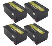 SSCYHT Batería de Litio 12,8 V y 6 Ah Batería LiFePO4 6 Ah Baterías Recargables 12,8 V Baterías solares para energía de Respaldo con BMS para Kit Motor 80 W como máximo,12.8v6ah 4pack