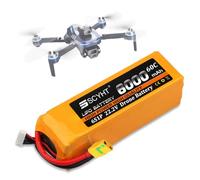 SSCYHT Batería de Litio 22.2V 6S Batería LiPo 6000mAh 8000mAh 6500mAh Baterías de Repuesto 22.2V Baterías para Drones con Puerto XH-6S para Motores 100W a 180W,22.2v6000mah xt90 s