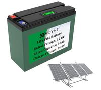 SSCYHT Batería LiFePO4 12,8 V Batería de Litio 36 Ah Baterías de Repuesto 12,8 V Baterías solares para iluminación Emergencia para Motor 250 W a 500 W con BMS y Pantalla,12.8v36ah 1pack