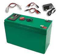 SSCYHT Batería LiFePO4 12 V, 15 Ah, 6 Ah, 8 Ah y 12 Ah Batería de Litio 10 Ah Baterías de Repuesto para energía Solar y Sistemas alimentación Respaldo con Puerto USB,12v12ah 100mm