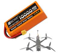 SSCYHT Batería Lipo 22.2V 6S, 4S 14.8V Batería de Litio 25.9V 7S Baterías de Repuesto 29.6V 8S Baterías para Drones 25C para aeromodelos con BMS,7.4v10000mah 25c
