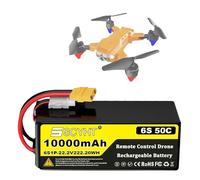 SSCYHT Batería LiPo 6S 22.2V Batería de Litio 10000 mAh Baterías Recargables 22.2V Baterías Drones para aeromodelos con Conector XH-6S para Motores 200W - 222W,22.2v10000mah xt90
