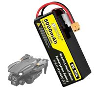 SSCYHT Batería LiPo 6S 22.2V Batería de Litio 5000 mAh Baterías Drones 22.2V Baterías Recargables para aeromodelos con Conector XH-6S para Motores de 50W a 111W,22.2v5000mah xt60