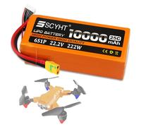 SSCYHT Batería Litio 22.2V 6S Batería LiPo 10000mAh Baterías de Iones de Litio 22.2V Baterías Repuesto para Drones para Motores 50W a 222W con Puerto XH-6S,22.2v10000mah xt90 s