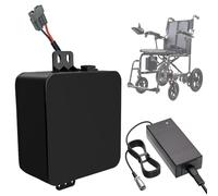 SSCYHT Batería Litio 24V 10Ah 14Ah Batería Repuesto 12Ah Baterías de Iones de Litio 24V Baterías sillas Ruedas para Kits Motor 200W - 350W con Cargador y BMS,24v12ah Black Anderson