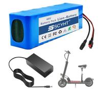 SSCYHT Batería Litio 48 V 10 Ah 9 Ah y 8 Ah Batería Recargable 6 Ah Baterías de Iones de Litio 48 V Baterías Scooters para Motores 250 W a 500 W con Cargador y BMS,48v10ah Anderson