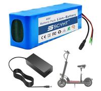 SSCYHT Batería Litio 48 V 10 Ah 9 Ah y 8 Ah Batería Recargable 6 Ah Baterías de Iones de Litio 48 V Baterías Scooters para Motores 250 W a 500 W con Cargador y BMS,48v7ah Bullet