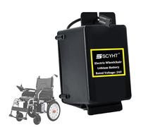 SSCYHT Batería Recargable 24 V 14 Ah y 17,5 Ah Batería de Litio 21 Ah Baterías Iones Litio 24 V Baterías para Silla de Ruedas con Kit Motor 250 W a 550 W y BMS,24v14ah Black Anderson