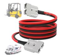 SSCYHT Conector Anderson 120 A con Cable Conector 4 AWG. Cables conexión uno a uno para montacargas eléctricos. para baterías Litio Repuesto. Cables Carga Doble Cabezal.,1m Cable 1pcs