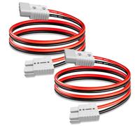 SSCYHT Conector Anderson 120 A con Cable conexión 6 AWG para baterías Recargables de Litio para montacargas eléctricos y vehículos recreativos Cables Carga Doble Cabezal,1m Cable 2pcs