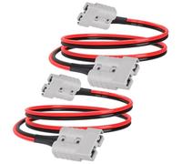 SSCYHT Conector Anderson 175 A con Cable conexión 2 AWG para baterías de Litio de Repuesto para montacargas eléctricos y vehículos recreativos Cables Carga Doble Cabezal,0.5m Cable 2pcs