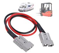 SSCYHT Conector Anderson 50 A con Cable de conexión 10 AWG Cables de conexión uno a uno para montacargas eléctricos para baterías Litio Cables Carga Doble Cabezal,0.5m Cable 1pcs