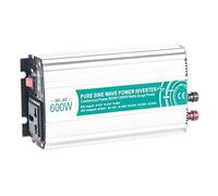 SSCYHT Inversor Corriente 500W/600W, Inversor Onda Sinusoidal Pura 12V/24V/48V DC a AC, con Pantalla LED, Toma AC y Puerto USB, para Auto Camión Viaje Hogar Solar,600w,48V DC to 220V AC