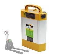 SSCYHT W/Can,Square, Batería de Repuesto para Carretilla elevadora eléctrica 24V 28Ah batería de Litio para transpaleta eléctrica, para Camiones de logística de almacén, Kits de Motor de 672W