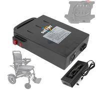 SSCYHT W/Case,24V10Ah, Batería Repuesto Silla Ruedas eléctrica Plegable 7S 29,4V 24V 10Ah 12Ah Litio para Accesorios de Silla de Ruedas motorizada de 50-288 W con Cargador