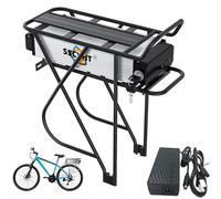 SSCYHT with Rack,48V20.4AH, Baterías Bicicleta eléctrica 48V/36V 10Ah 12Ah 15Ah 18Ah para portaequipajes Trasero baterías para Scooter Movilidad 36V 20Ah 23,2Ah baterías Litio 48V 20,4Ah